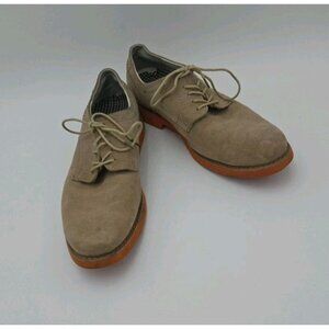 Stafford Mens Austin Tan Orange Leather Shoes Size 10 1/2 M Lace Up Beige Suede
